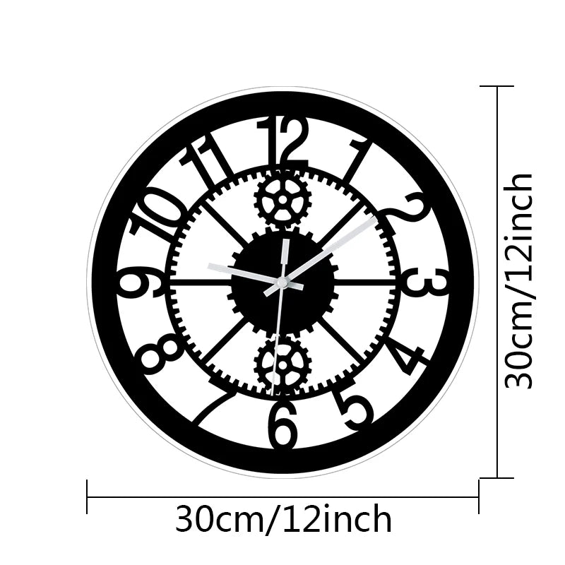 Horloge Murale Digitale Engrenage Silencieuse Décoration Maison