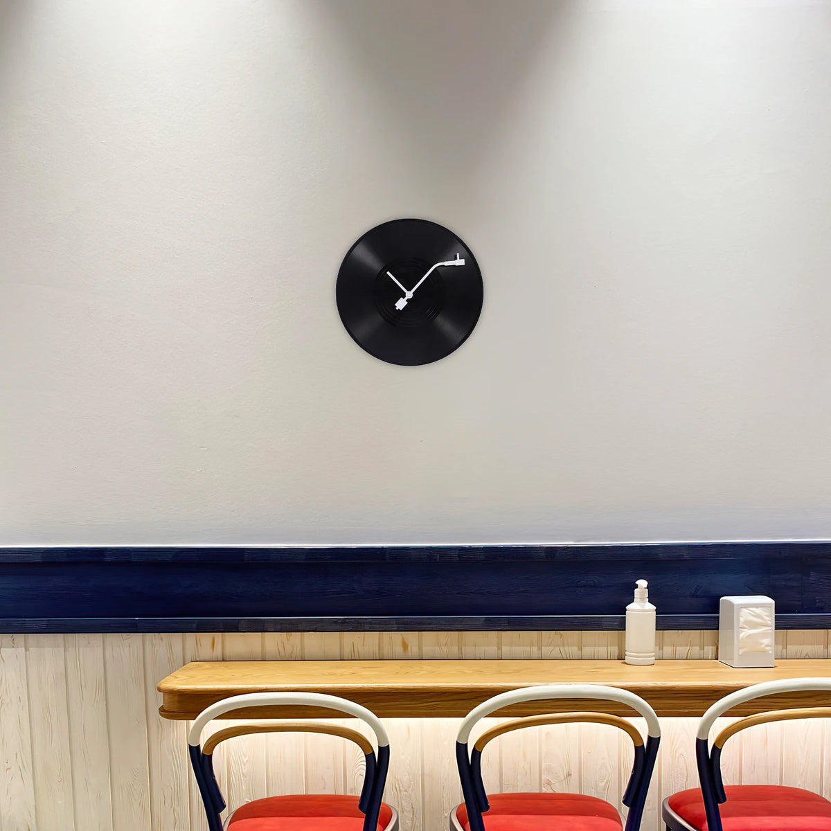 Horloge Murale Disque Vinyle Rétro Décorative Salon Chambre