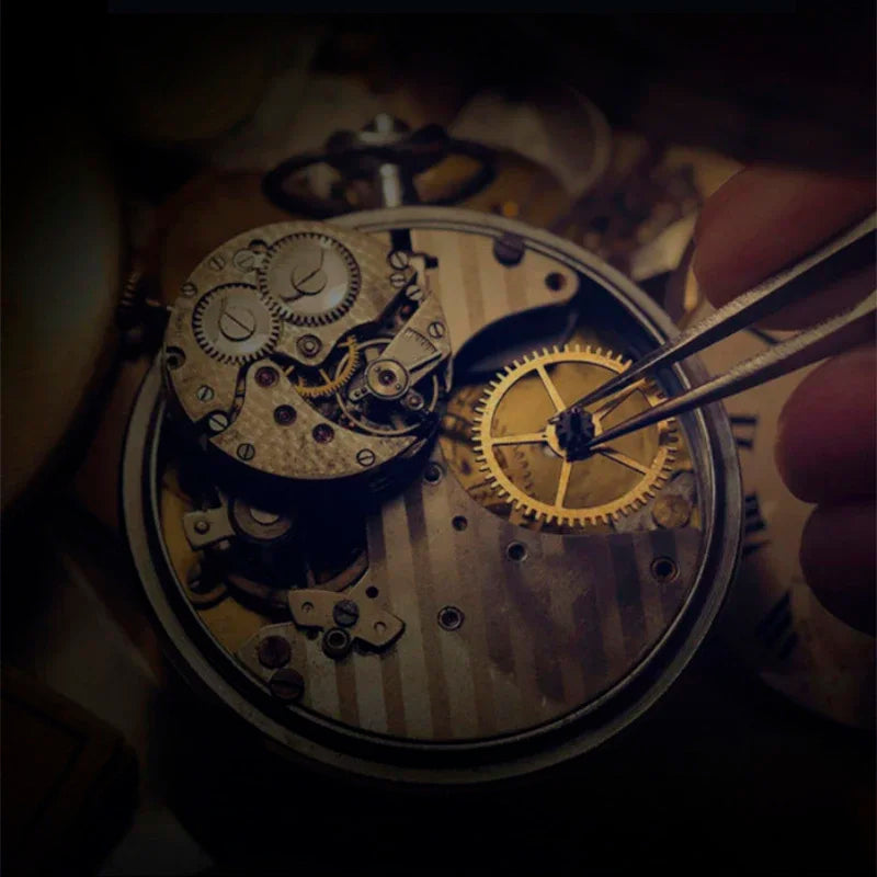 Horloge Murale Industrielle Rétro Engrenages Silencieuse Décorative