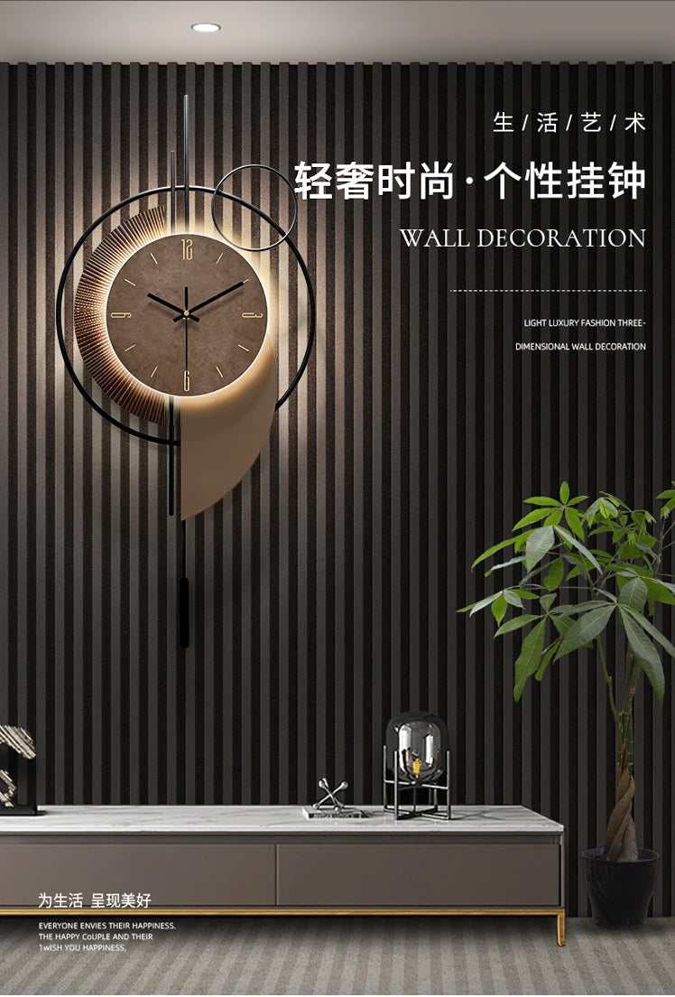 Horloge Murale Design Ciment Gris Moderne Décoration