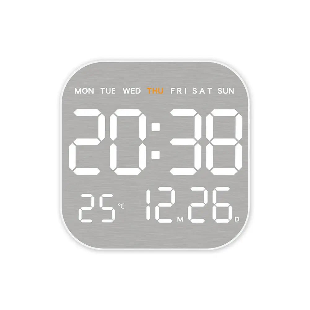 Horloge Mural LED Digitale Multifonction Température Design Image