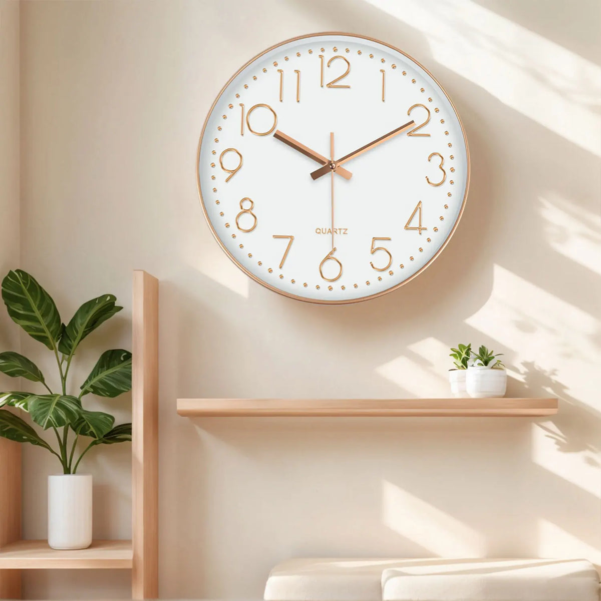 Horloge Mural Quartz Minimaliste Silencieuse Design Moderne