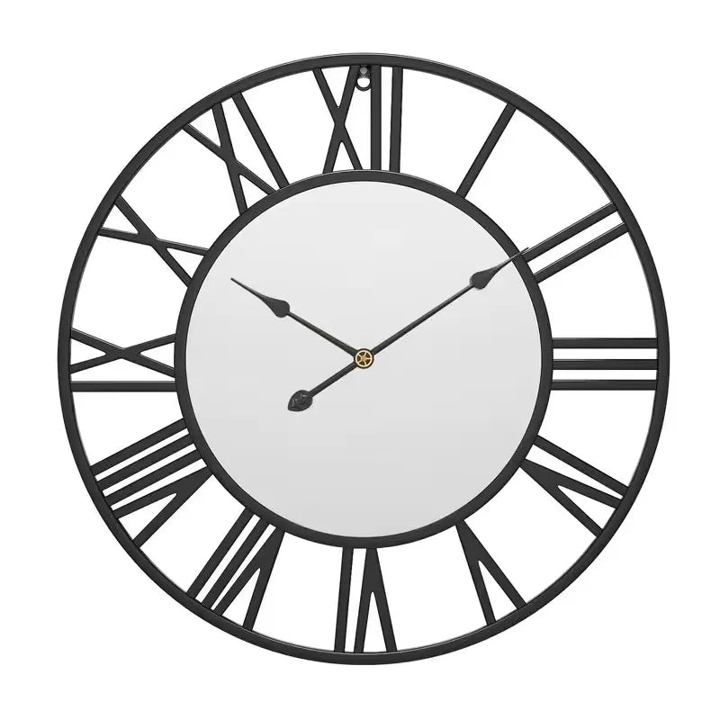 Horloge Mural Grande Moderne Luxe Dorée Miroir Déco