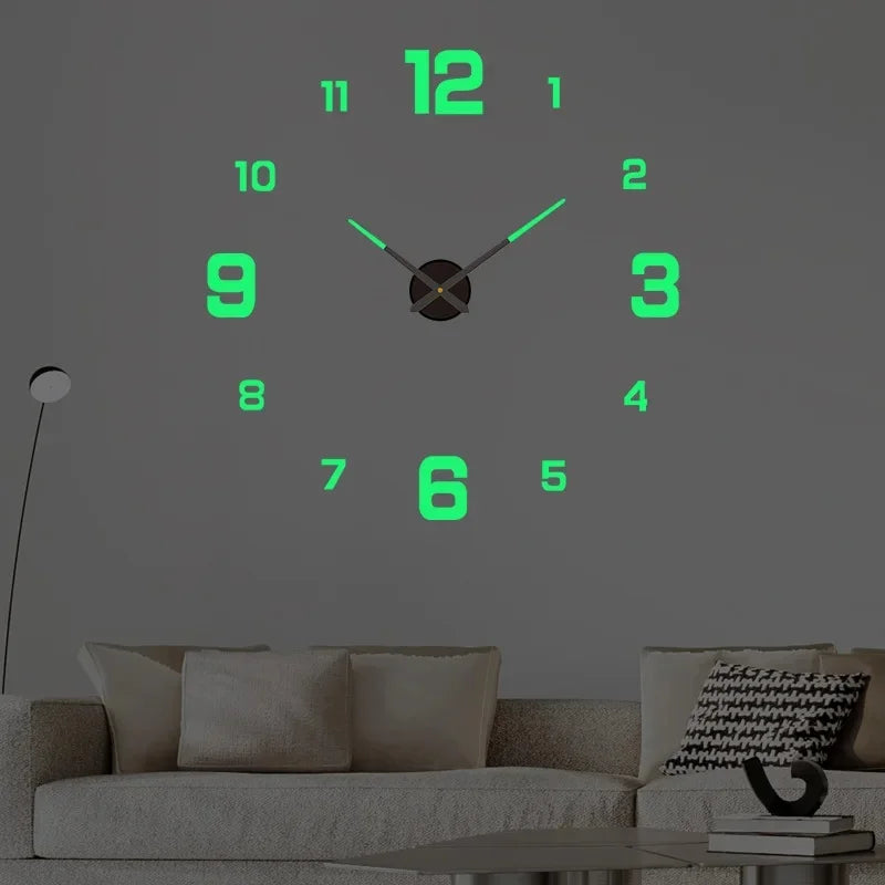 Horloge Mural 3D Lumineuse Silencieuse Numérique DIY