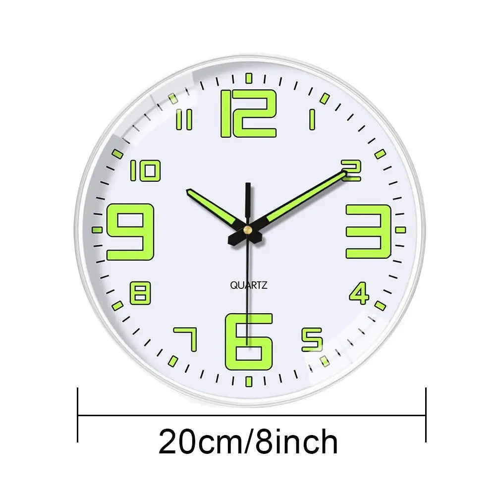 Horloge Mural Lumineuse Silencieuse Grands Chiffres Déco Maison