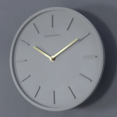 Horloge Murale Industrielle Ciment Grise Silencieuse Quartz