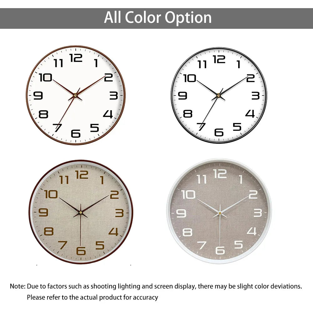 Horloge Mural Ronde Vintage Élégante Grands Chiffres Maison