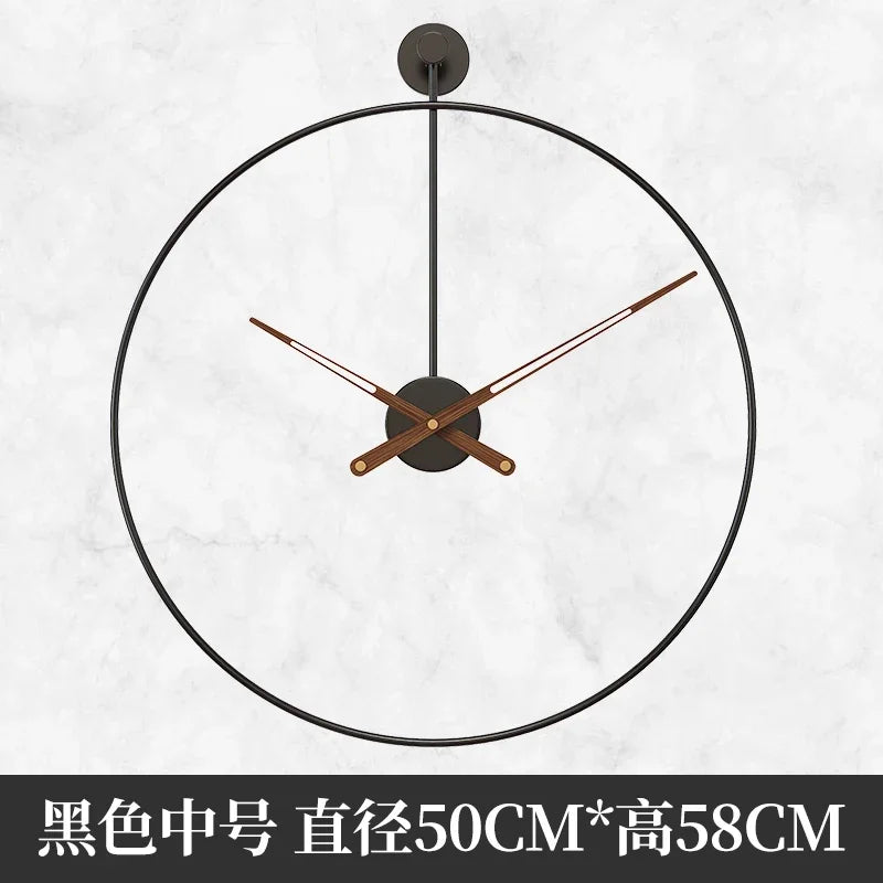 Horloge Mural Métal Industrielle Grande Silencieuse Sans Perçage