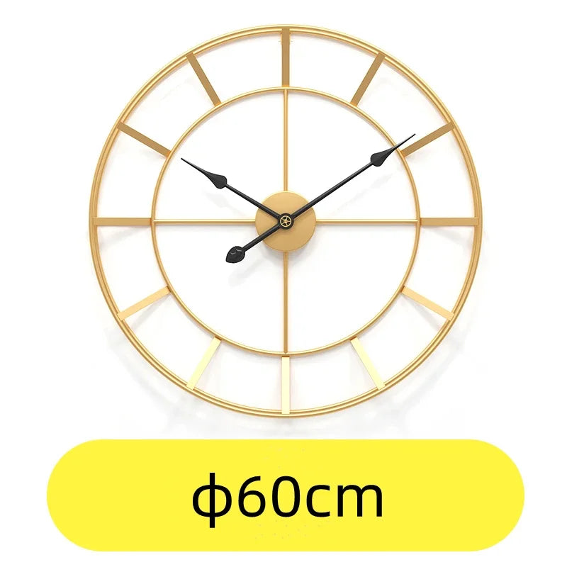 Horloge Mural Moderne Minimaliste Silencieuse Or Noir