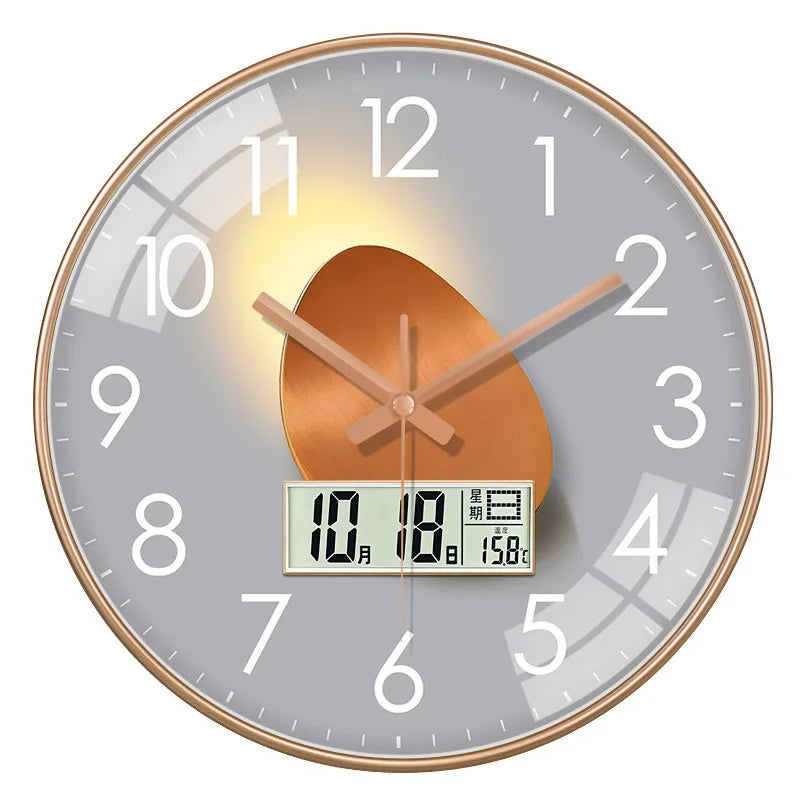 Horloge Mural Créative Luxe Date Semaine Quartz