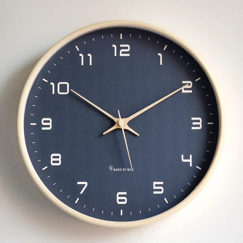 Horloge Mural Bois Massif Nordique Luxe Tendance Salon
