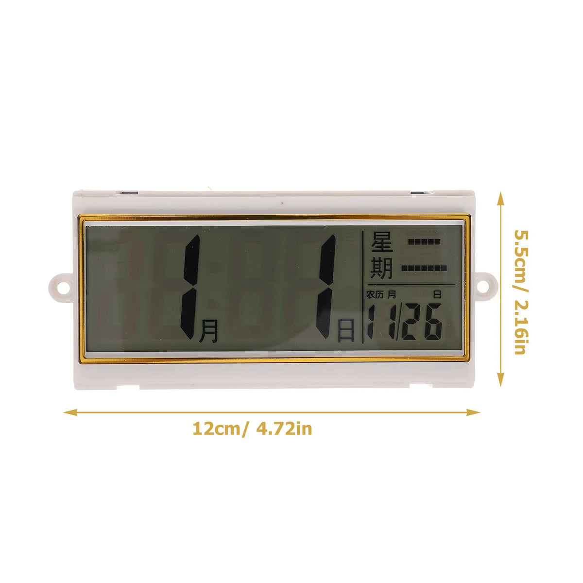 Horloge Mural Digitale Grand Écran Calendrier Alarme Seniors