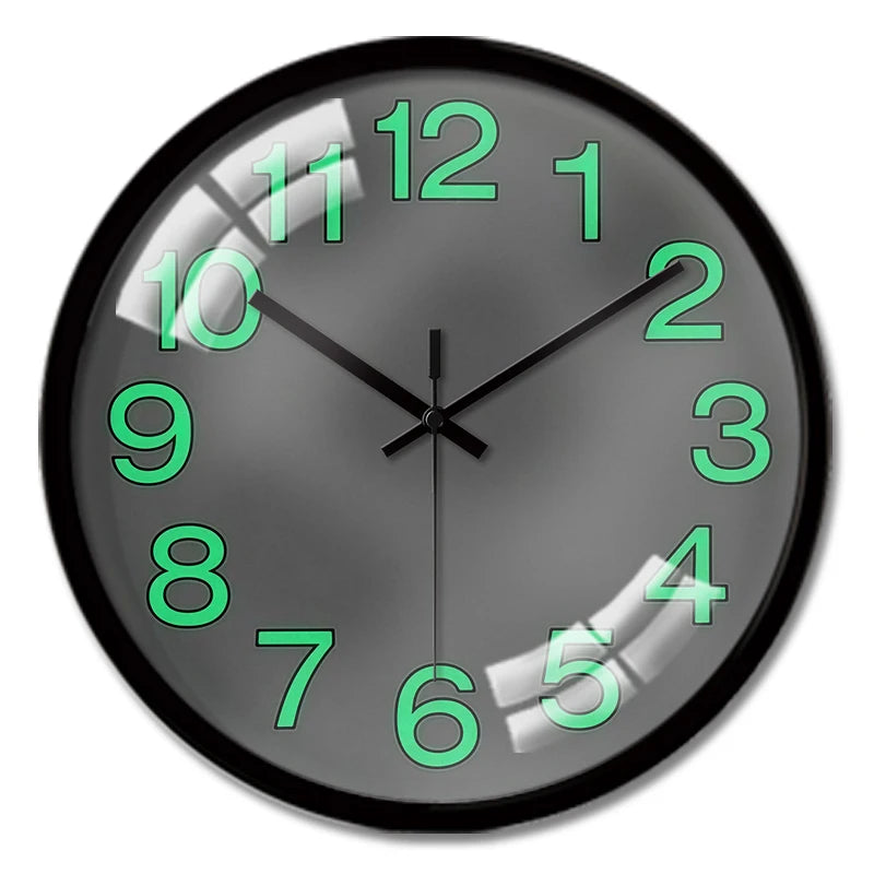 Horloge Mural Ronde Verte Silencieuse Cartoon Enfant