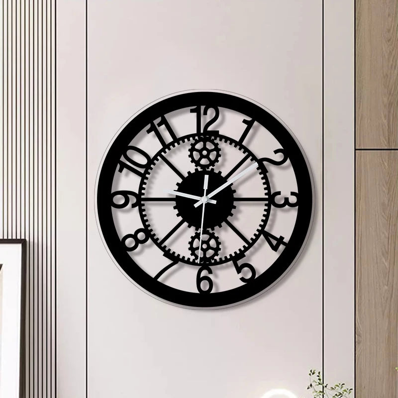 Horloge Murale Digitale Engrenage Silencieuse Décoration Maison