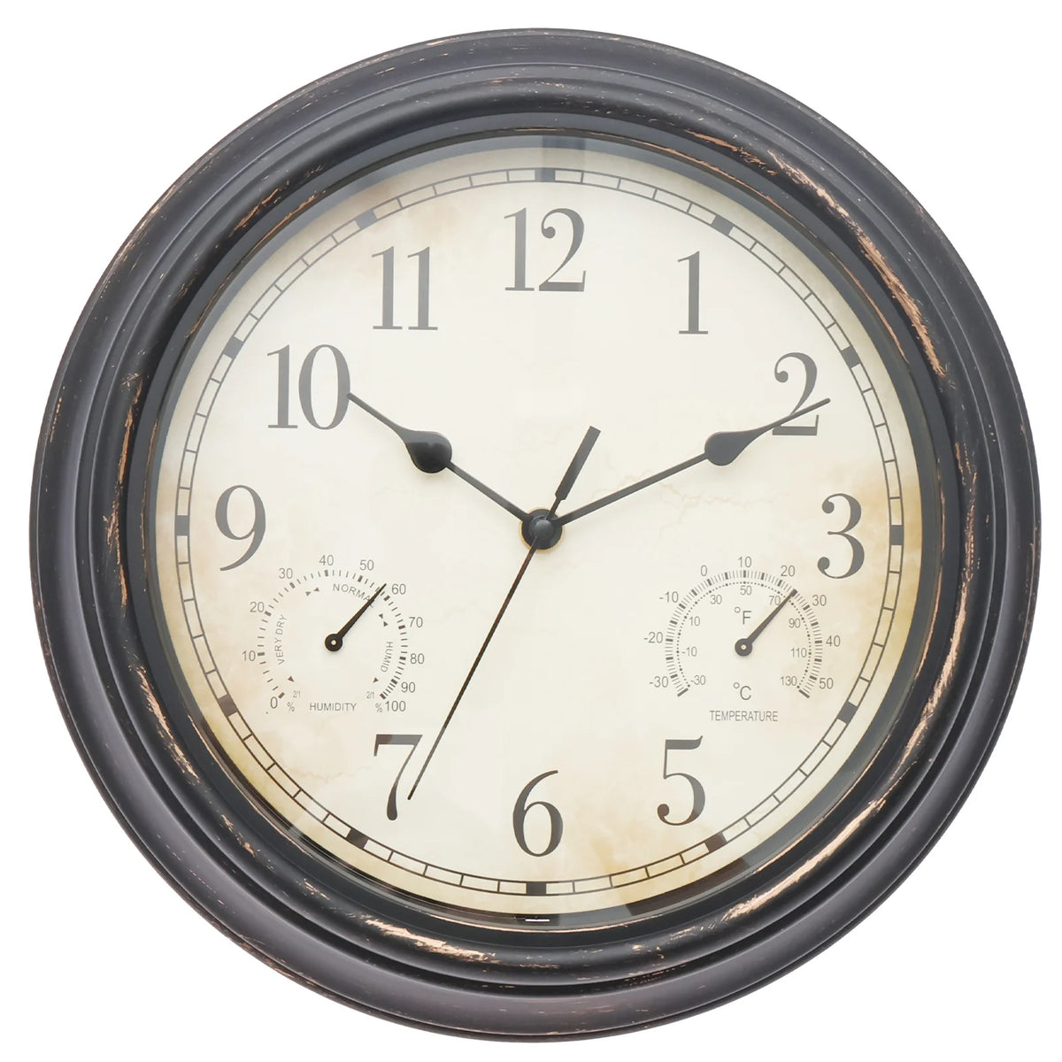 Horloge Mural Vintage Jardin Étanche Silencieuse Décorative