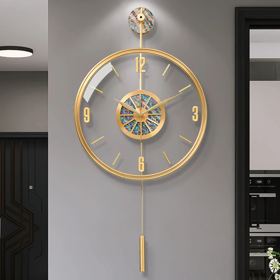 Horloge Mural Grande Luxe Pendule Silencieuse Nordique