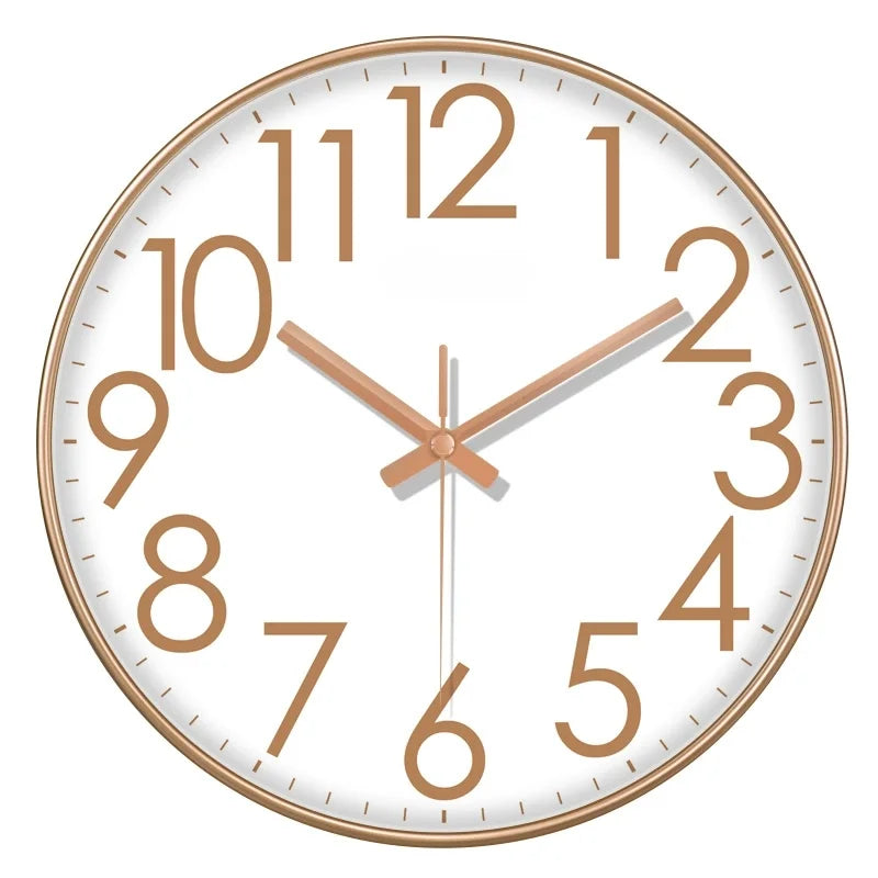 Horloge Mural Silencieuse Moderne Grands Chiffres Lisibles