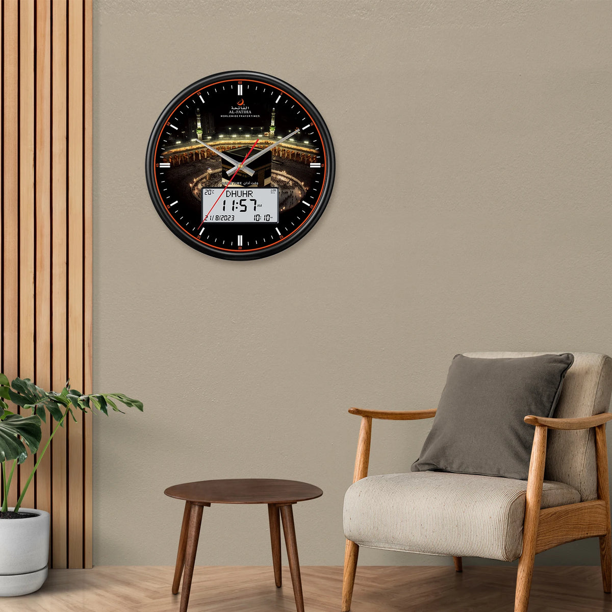 Horloge Mural Azan Musulmane Digitale Prière Hégirien