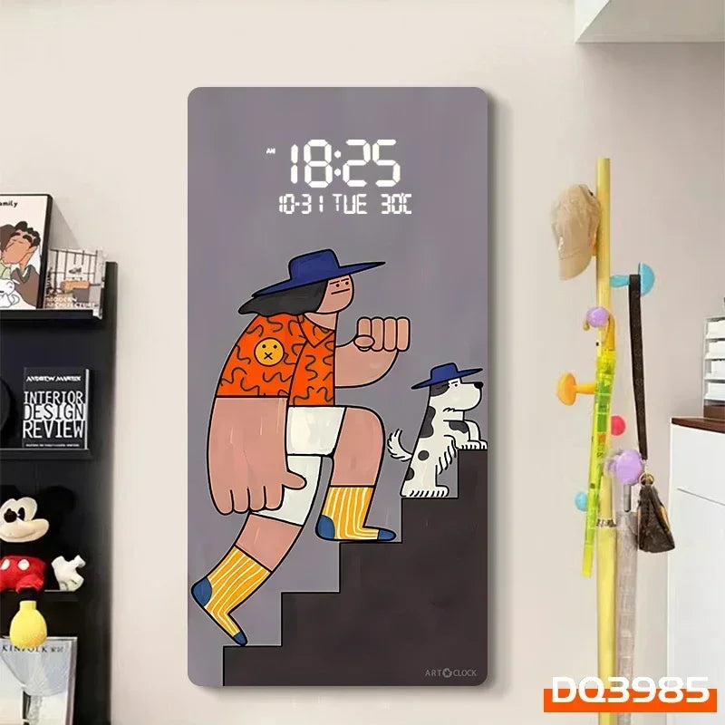 Horloge Murale Géante Cartoon Quartz Décoration Maison