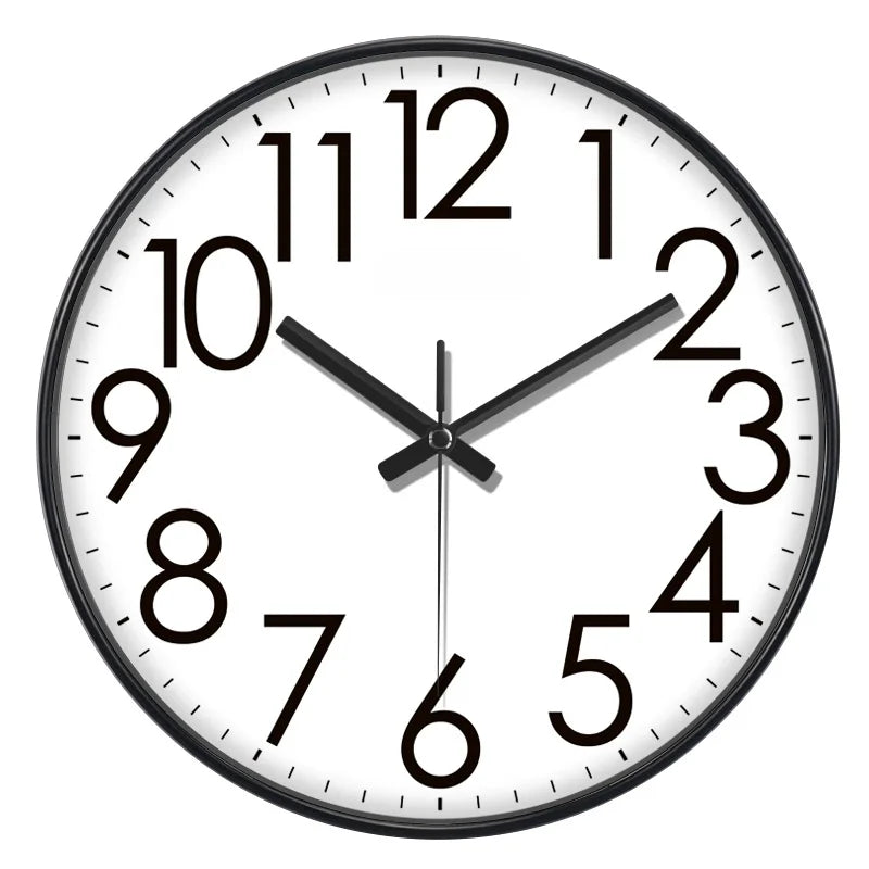 Horloge Mural Silencieuse Moderne Grands Chiffres Facile à Lire