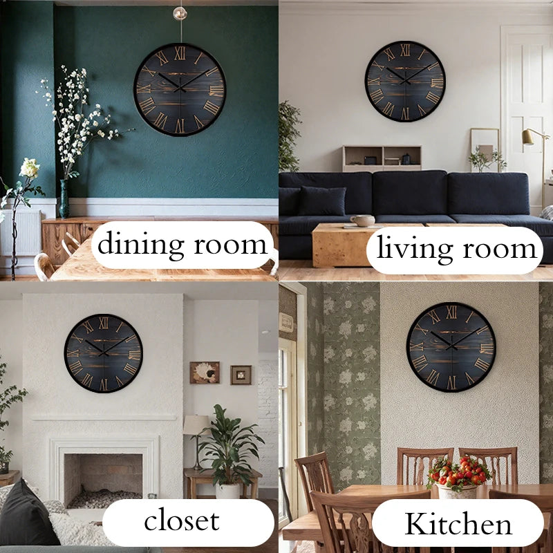 Horloge Mural Vintage Dessin Animé Silencieuse Enfant