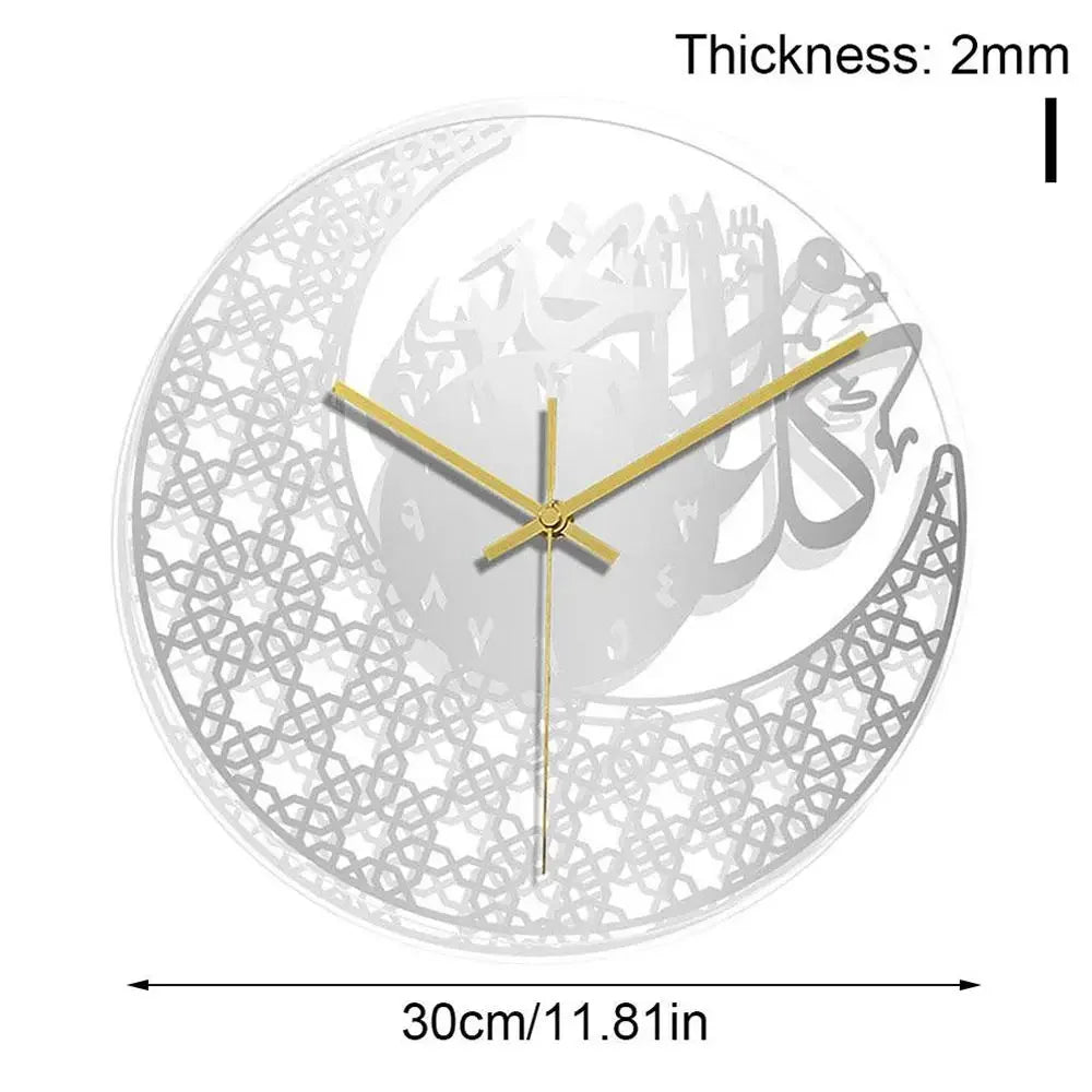 Horloge Mural Ramadan Islamique Chiffres Romains 3D