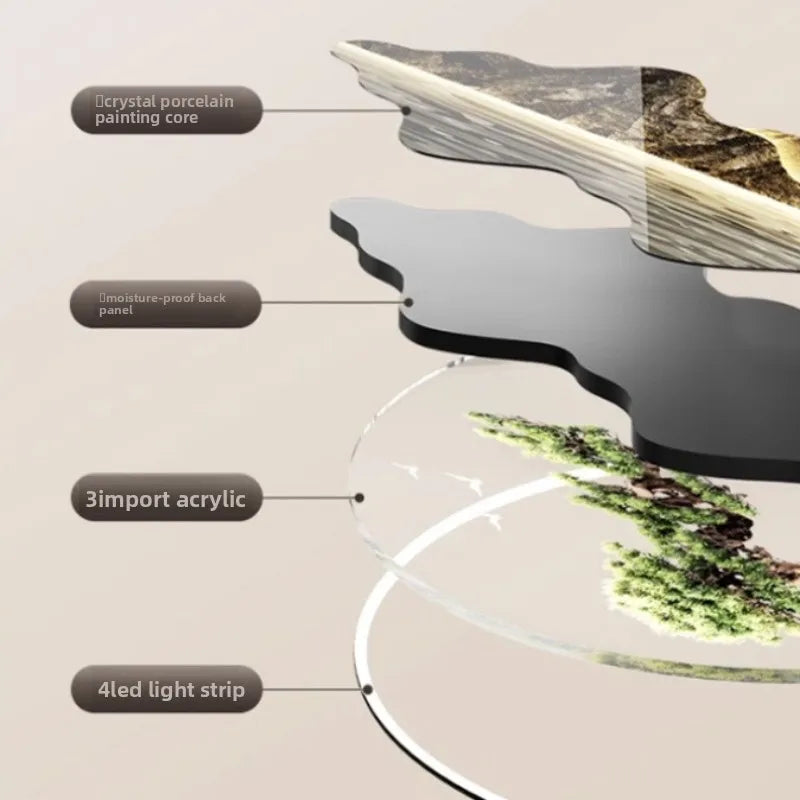 Horloge Murale Moderne Plume Tableau Luxe Salon