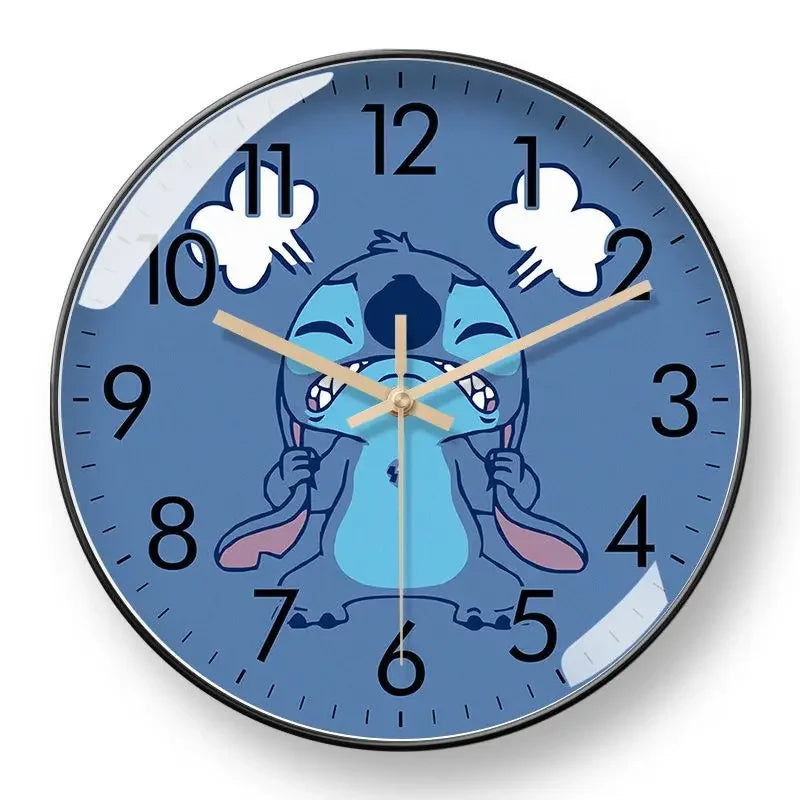 Horloge Mural Lilo & Stitch Anime Mignonne Silencieuse