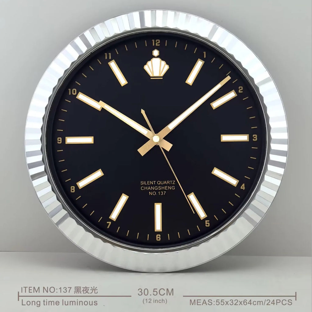 Horloge Murale Moderne Luxe Silencieuse Fantôme d'Eau