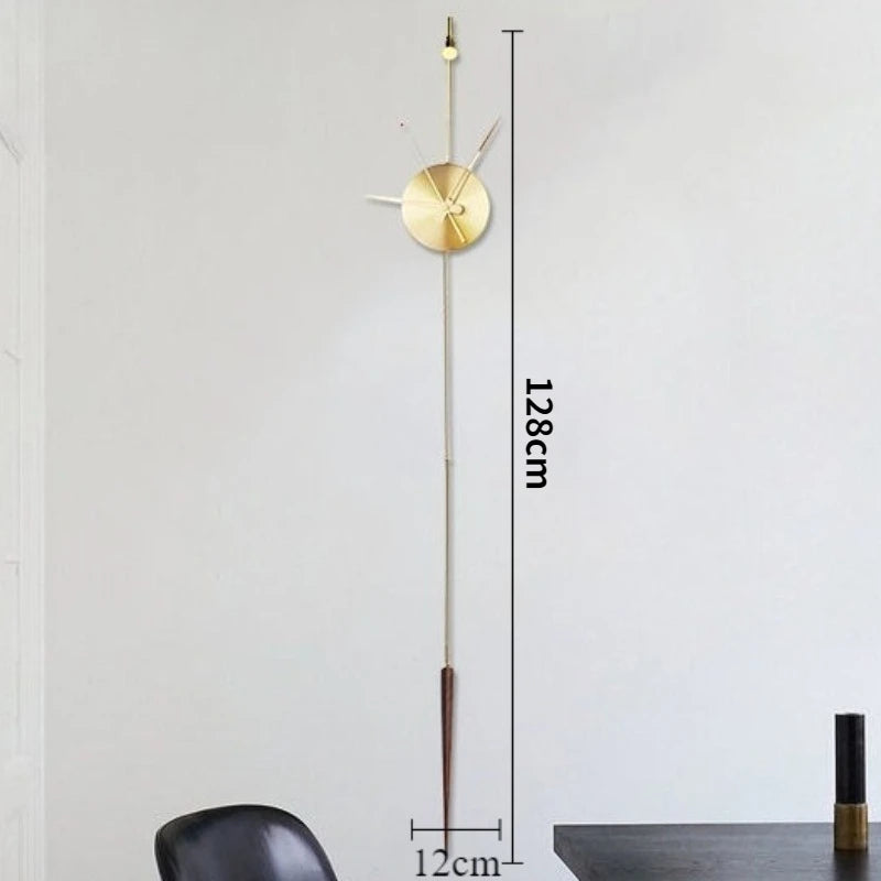Horloge Murale Laiton Nordique Luxe Géante Salon Design