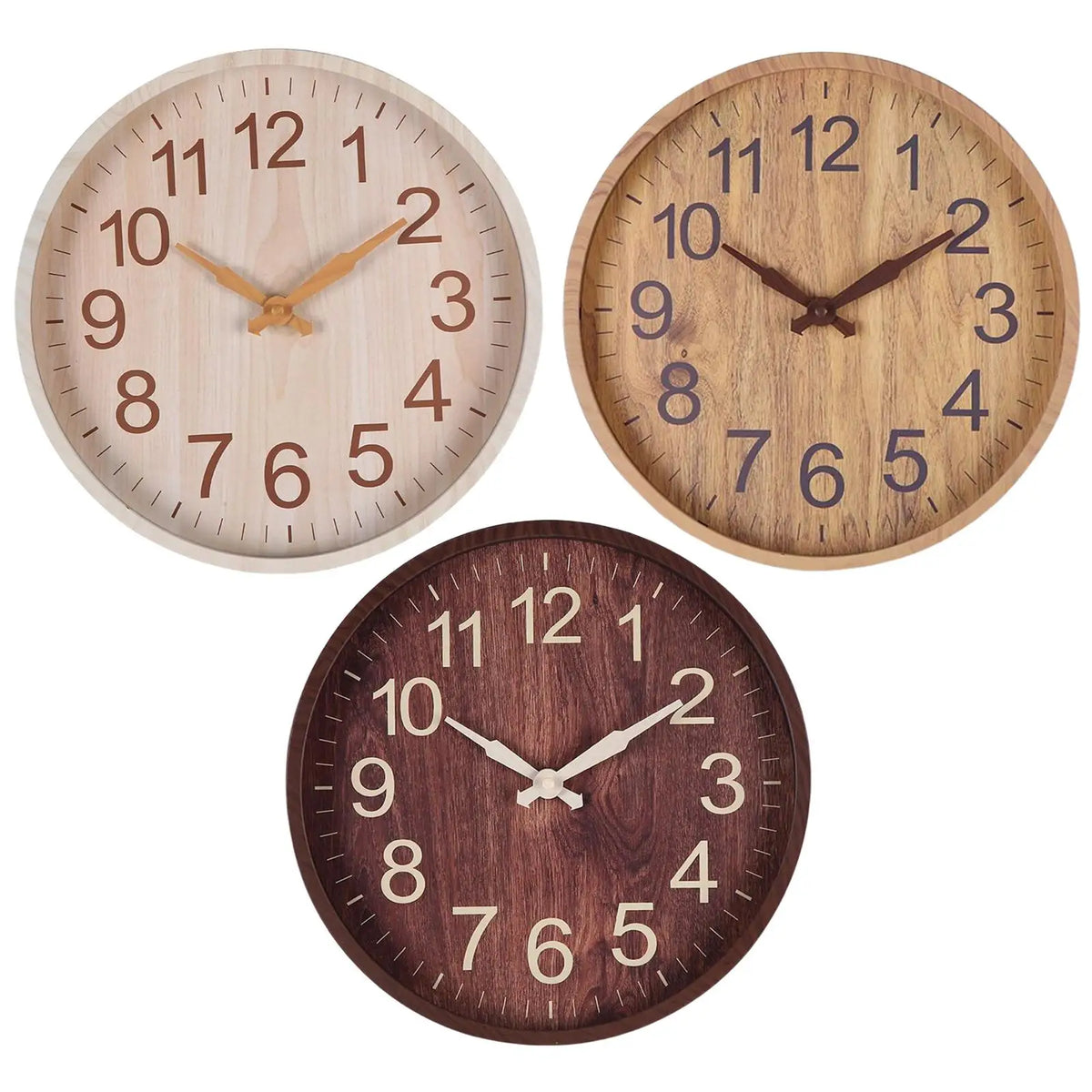 Horloge Murale Bois Silencieuse Design Salon Moderne