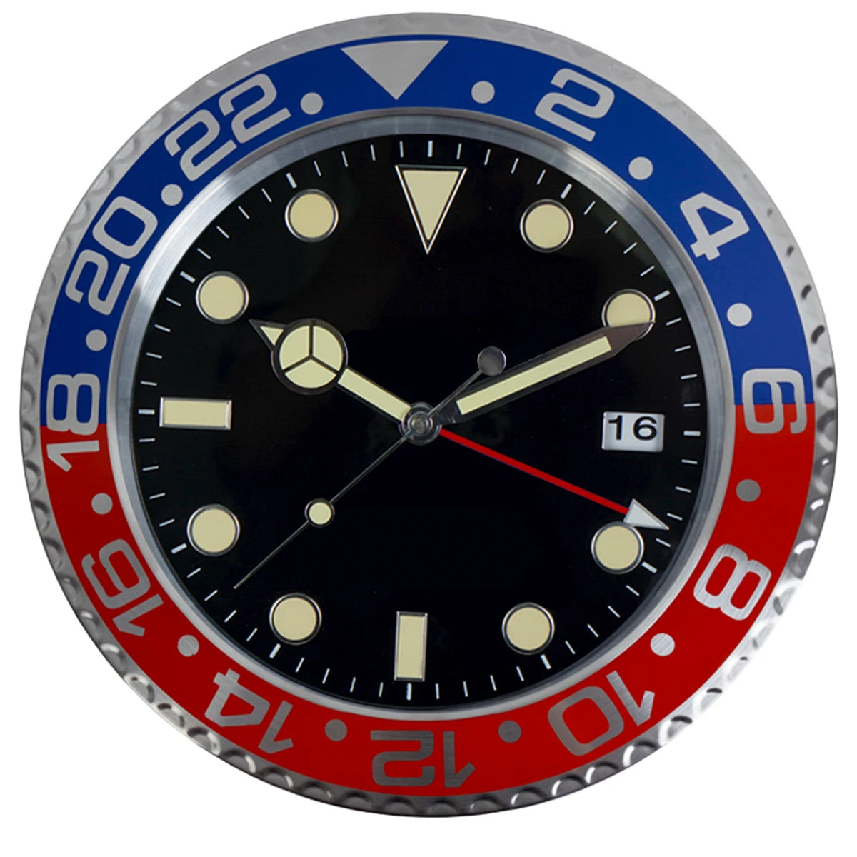 Horloge Mural Minimaliste Design Quartz Métal Lumineuse Salon