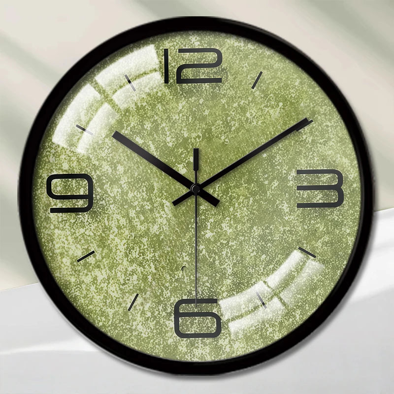 Horloge Mural Verte Vintage Dessin Animé Enfant Silencieuse