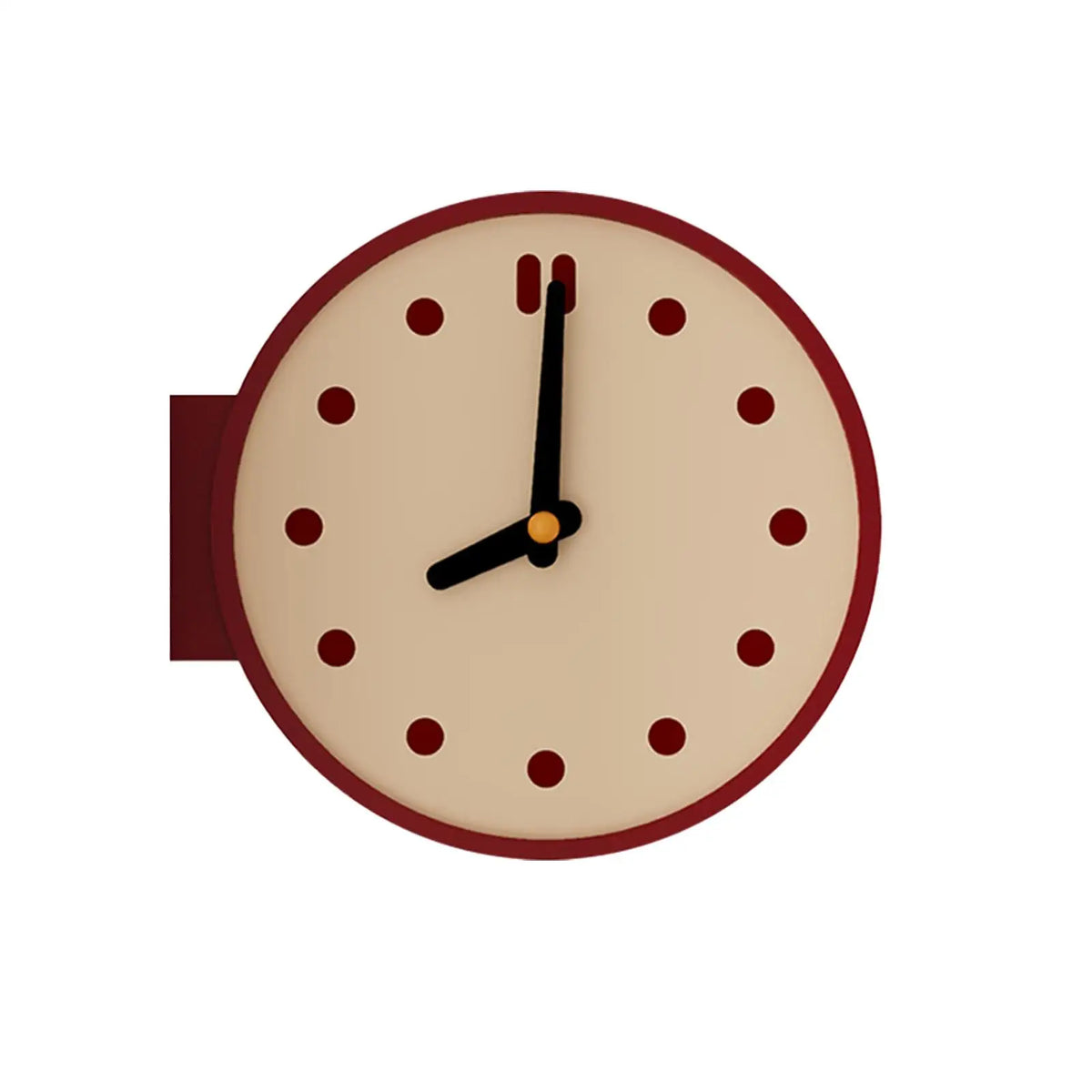 Horloge Mural Design Minimaliste Double Face Coin Bureau