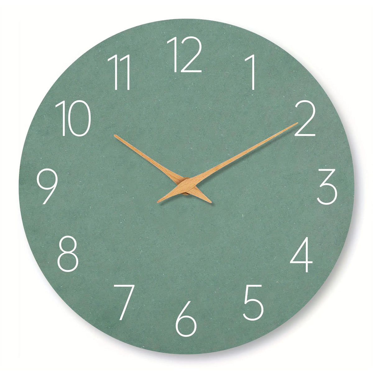 Horloge Mural Silencieuse Verte Olive Minimaliste 8 Pouces