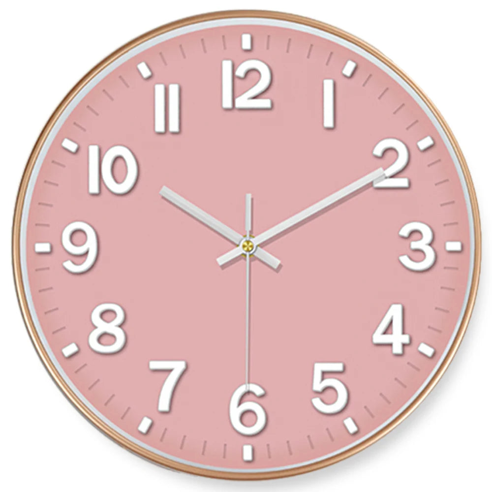 Horloge Mural Moderne Silencieuse Quartz 3D Analogique