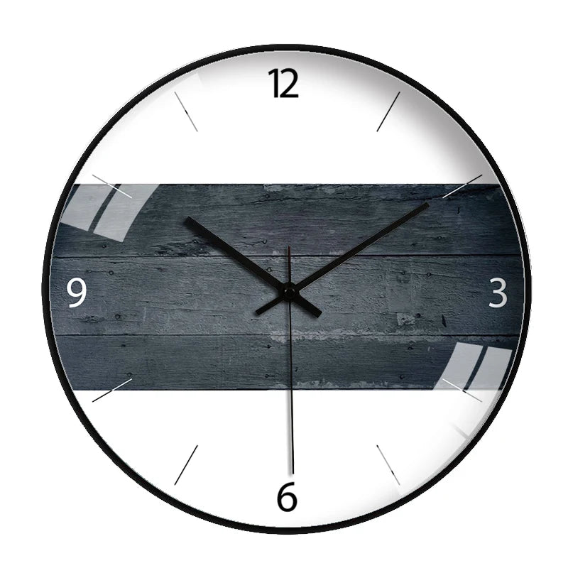Horloge Mural Vintage Bois Coin Ferme Silencieuse