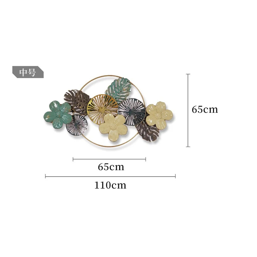 Horloge Murale Déco Luxe Salon Fer Forgé Doré