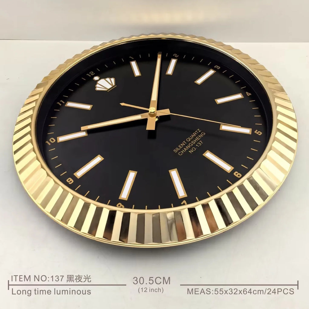 Horloge Mural Moderne Silencieuse Quartz Luxe Créative