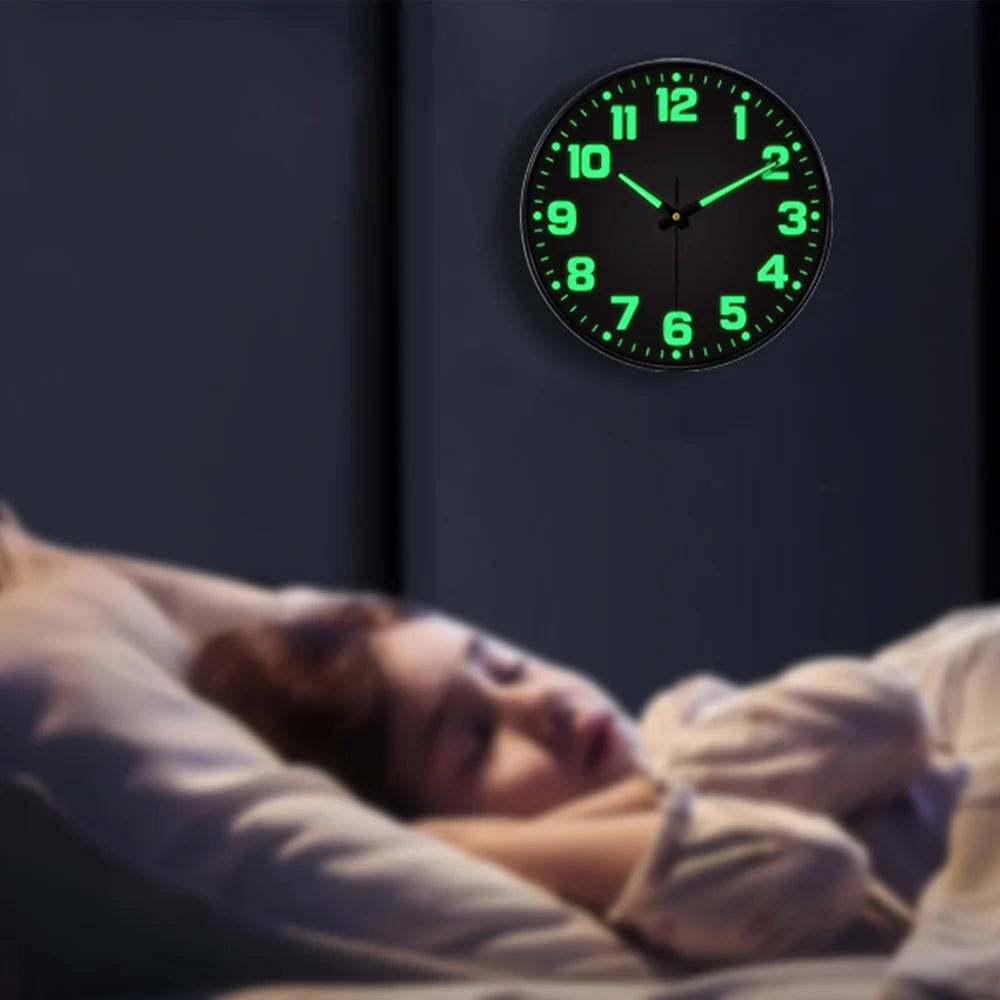 Horloge Mural Lumineuse Grande Quartz Décoration Nuit