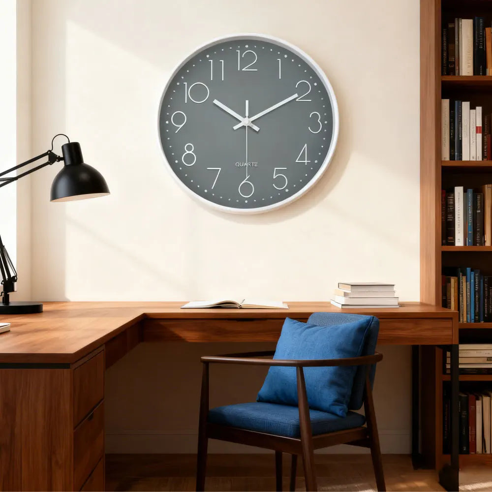 Horloge Mural Moderne Silencieuse Quartz Minimaliste Design Cubique