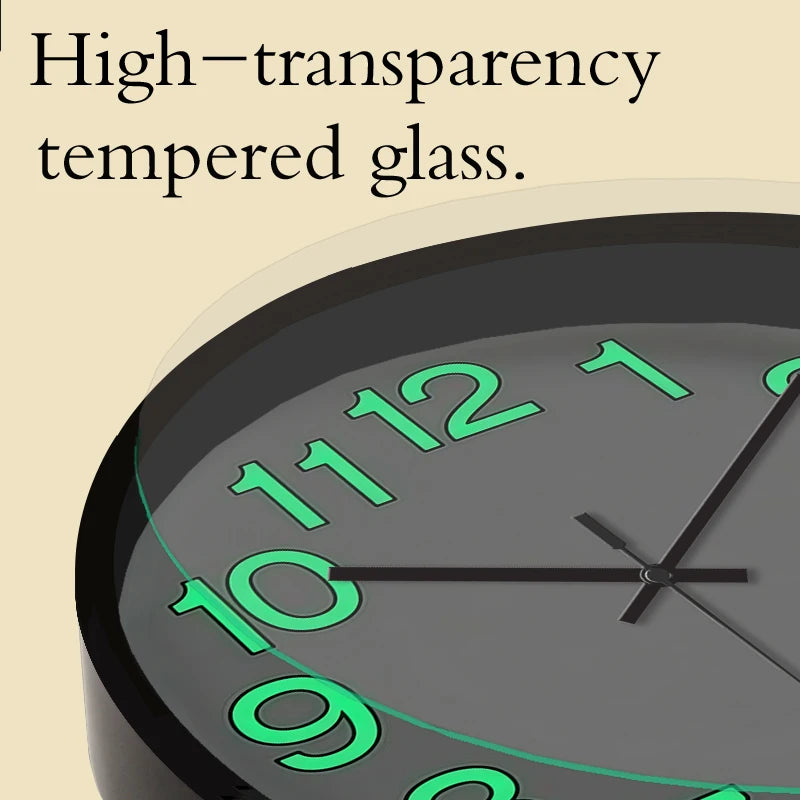 Horloge Mural Ronde Verte Silencieuse Cartoon Enfant