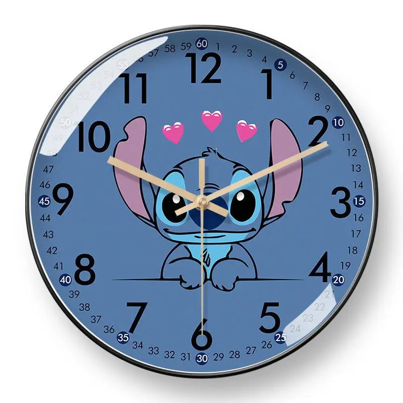 Horloge Murale Lilo & Stitch Dessin Animé Silencieuse Décoration