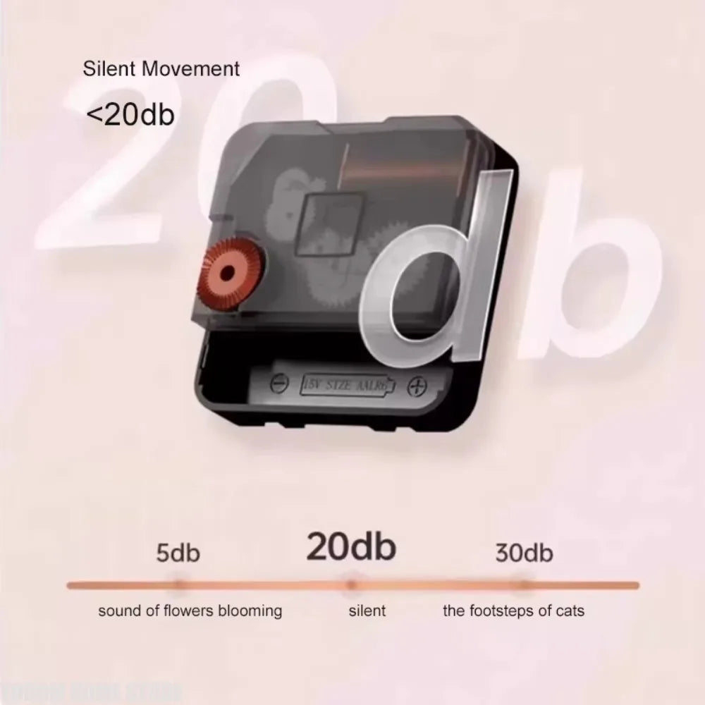 Horloge Mural Chat Bois Balancier Décoration Murale