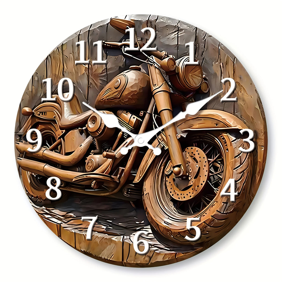 Horloge Mural Moto Vintage Silencieuse Design Rétro