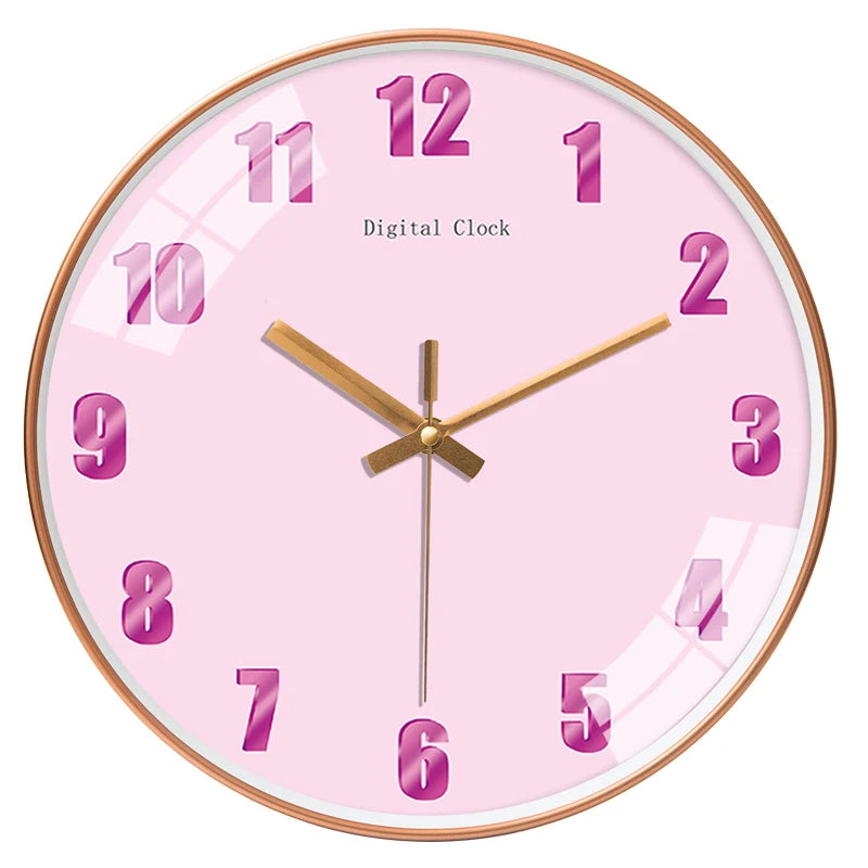 Horloge Murale Colorée Chaleureuse Grand Cadran Silencieuse