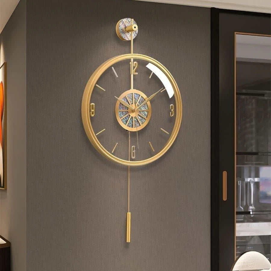 Horloge Mural Grande Luxe Pendule Silencieuse Nordique