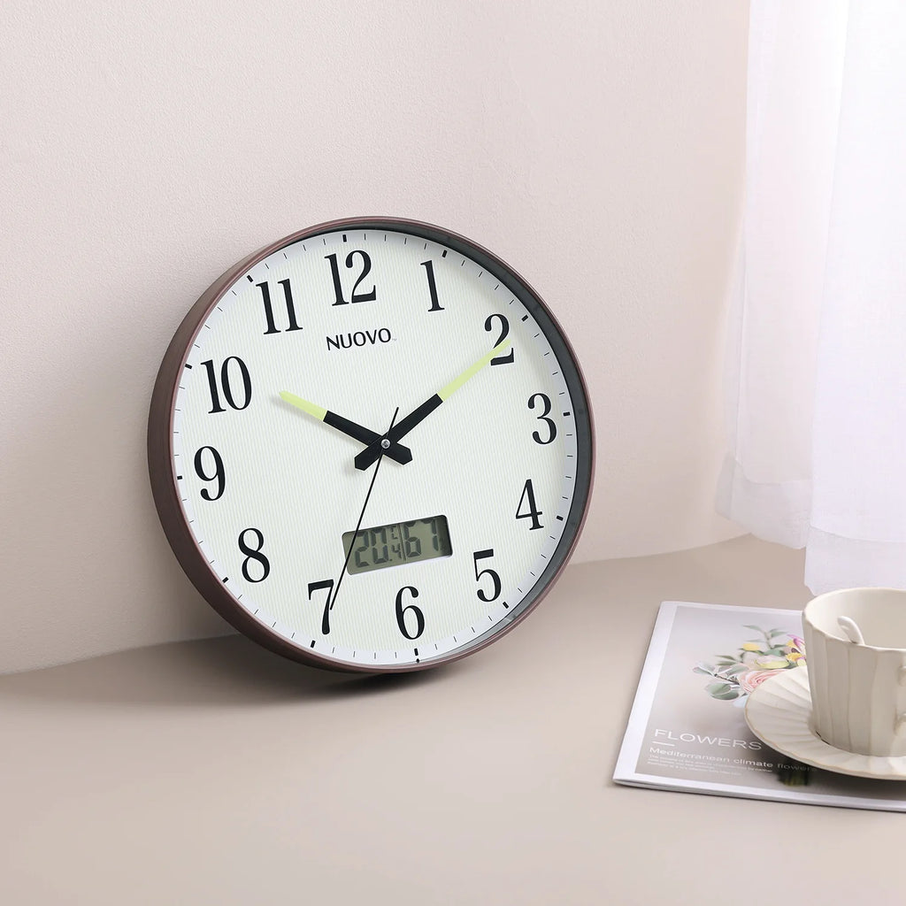 Horloge Mural Simple Lumineuse Calendrier Salon Moderne