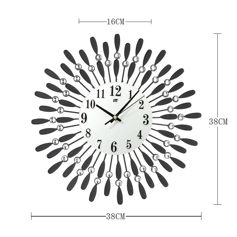 Horloge Mural Or Vintage Luxe Moderne Silencieuse