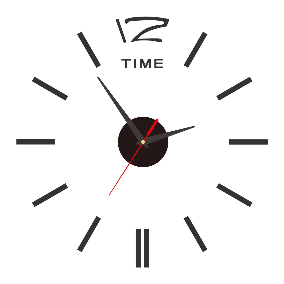 Horloge Mural Grande 3D DIY Miroir Moderne